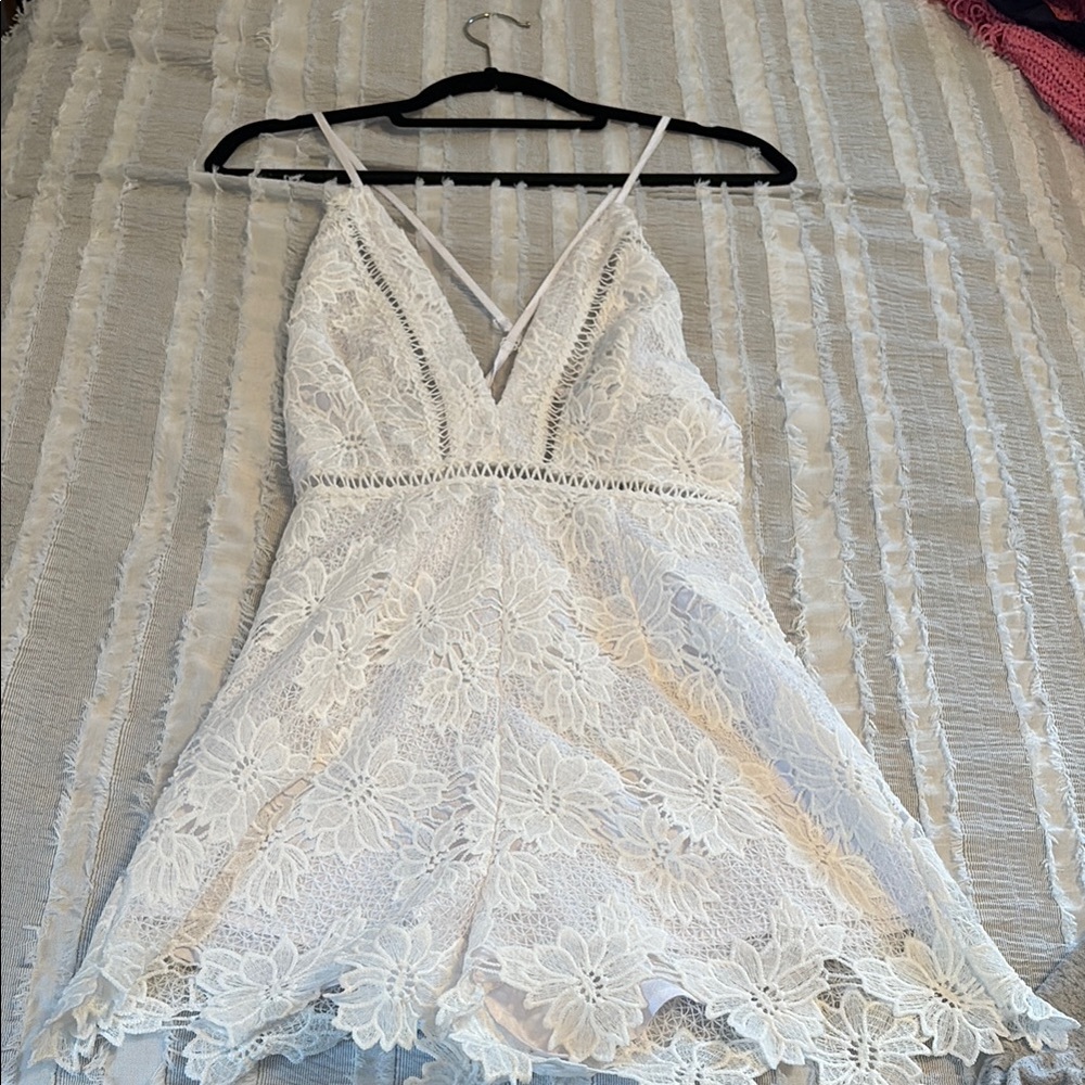 White Lace Romper
